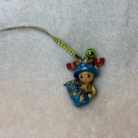 Accessories - One Piece Tony Tony Chopper Fu Dog Okinawa Mini Figure w Bell Phone Charm